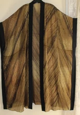 JOAN MCGEE O/S S M L XL 1X 2X 3X UNREAL SILK HAND-DYED ARTIST KIMONO JACKET COAT