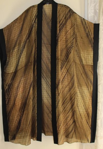 JOAN MCGEE O/S S M L XL 1X 2X 3X UNREAL SILK HAND-DYED ARTIST KIMONO JACKET COAT