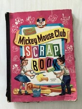 WALT DISNEY - 1955 WHITMAN MICKEY MOUSE CLUB SCRAP BOOK - W/ 1950s MAGAZINE PIX