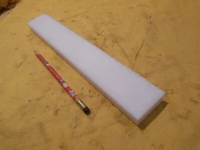 WHITE HDPE BAR polyethylene sheet machinable plastic stock 3/4" x 1-3/4" x 12"