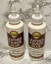 Aleene's15594 Leather & Suede Glue 4oz Brand New 2 Bottles New