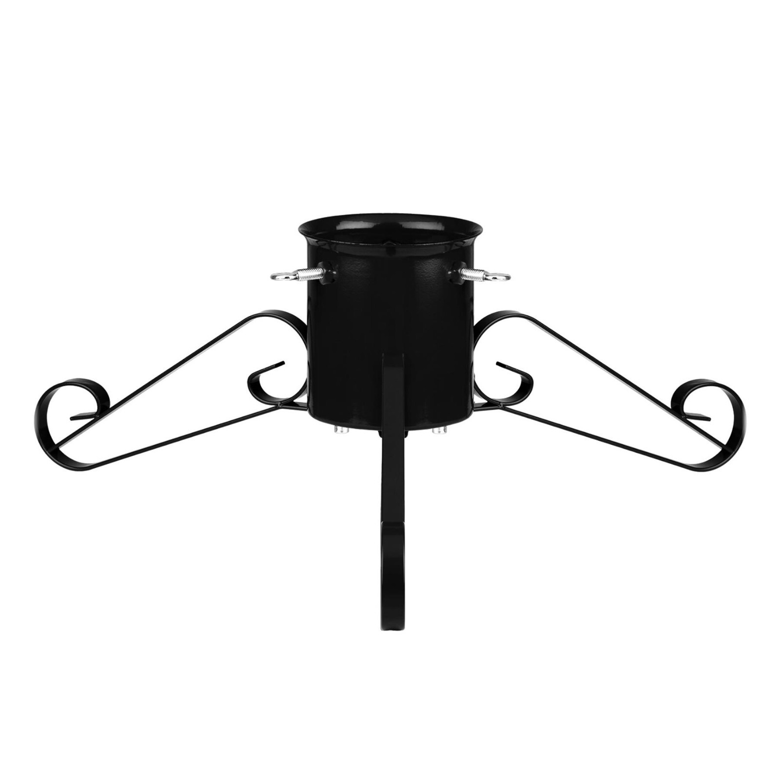 Black Traditional Scroll Leg Christmas Tree Stand Holder, Real Trees 8ft (2.4m)