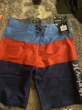 Men's Hurley Colorblocked Board Shorts Size 28 NEW NWT