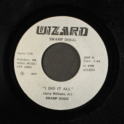 SWAMP DOGG: i sure love to ball / i did it all WIZARD 7'' Single 45 RPM