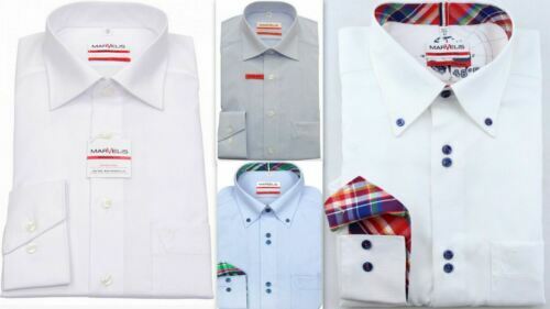 Hochwertiges Marvelis Comfort Fit Hemd In Der Farbe Weiss, Einfarbig - Foto 14