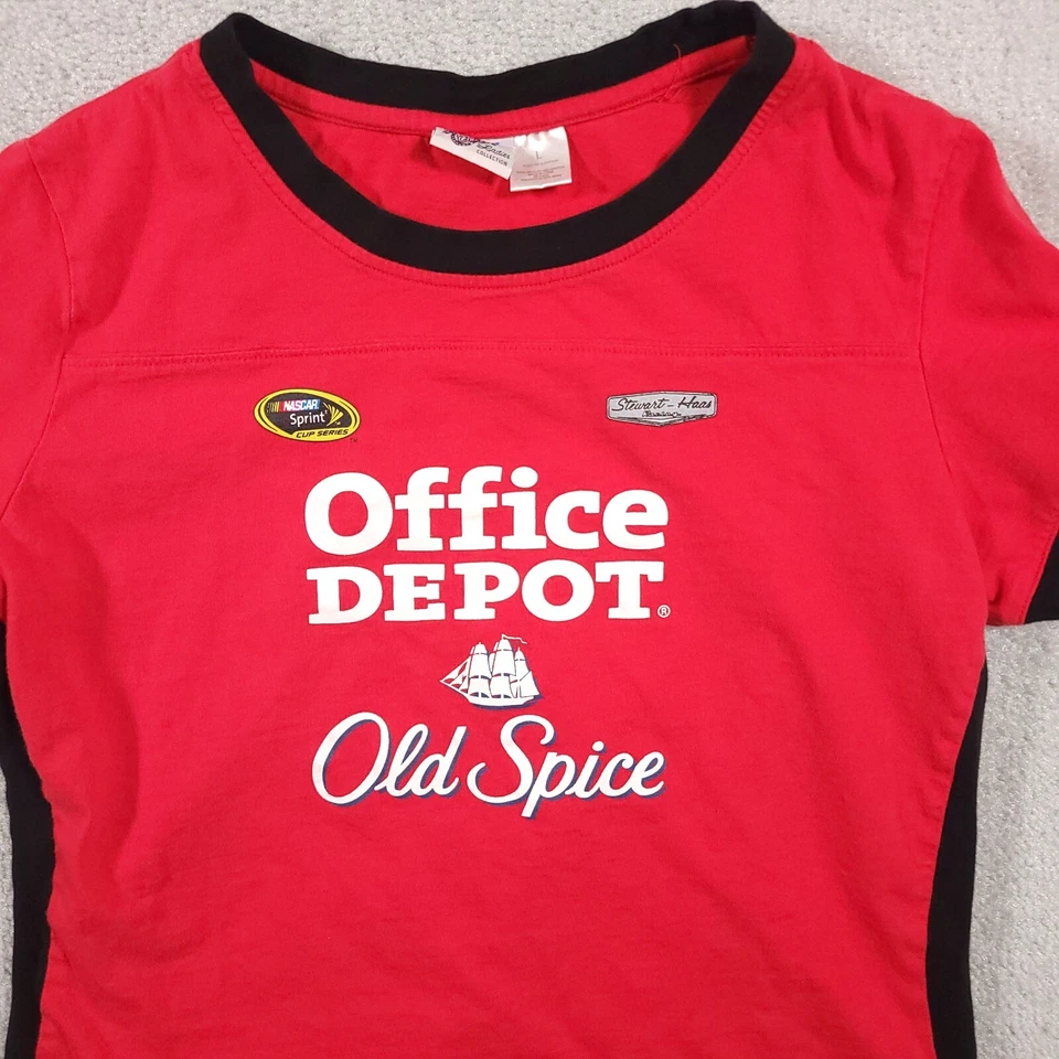 Camisa Winners Circle Damas Colección NASCAR Mujer Grande Roja Old Spice Stewart Foto 3 de 4