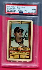 REGGIE JACKSON CALIFORNIA ANGELS 1983 PERMA GRAPHICS SUPERSTAR CREDIT CARD PSA 9
