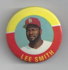 1992  Lee Smith St. Louis Cardinals button 1 1/2" pin MINT Hall of Fame HOFer