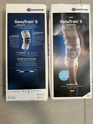 knie brace bauerfeind/Knee Brace Bauerfeind - GenuTrain S New (R&L) Black Size 7