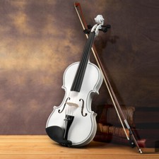 violin set with hard shell, violin bow, shoulder rest, rosin and extra strings.