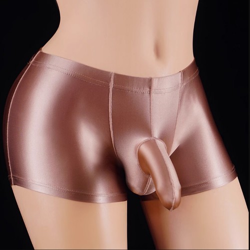 Men Shiny Oil Underwear Breathable Bulge Pouch Briefs Low Rise Sports Underpants - Picture 44 of 44