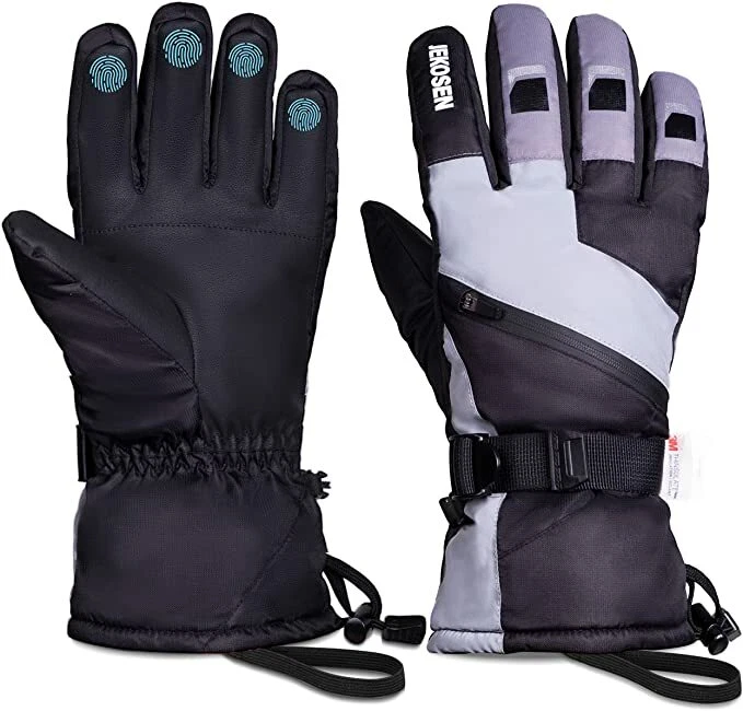 Ski Gloves 2022 Mens Womens Waterproof Touchscreen Snowboard Gloves Snow Cold M