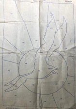 Vintage Jonathan Livingston Seagull Rug Pattern Sun Bird 313 Printed Cotton Base