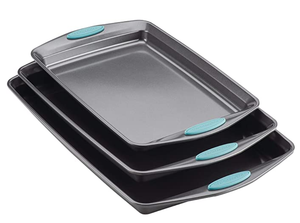 rachael ray 3 piece baking and cookie pan set