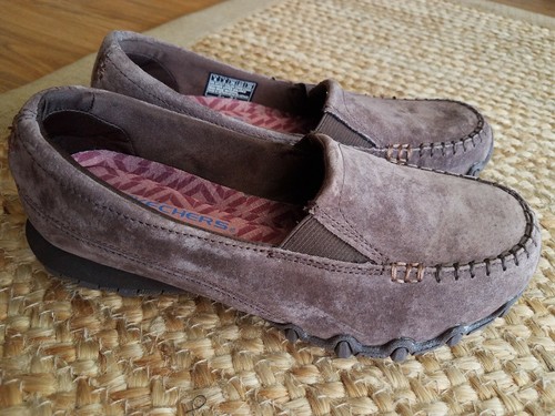 Skechers Chocolate Brown Suede Relaxed 