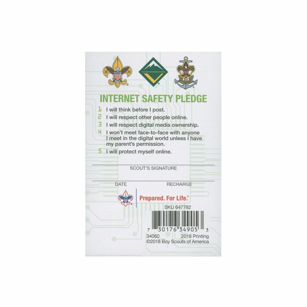 BOY SCOUT 6 CARD SET LOT CYBER CHIP INTERNET POCKET CERTIFICATE SET  OFFICIAL BSA | eBay