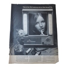 Specchio trucco Clairol 1968 / sigarette allodola - pubblicità stampa d'epoca