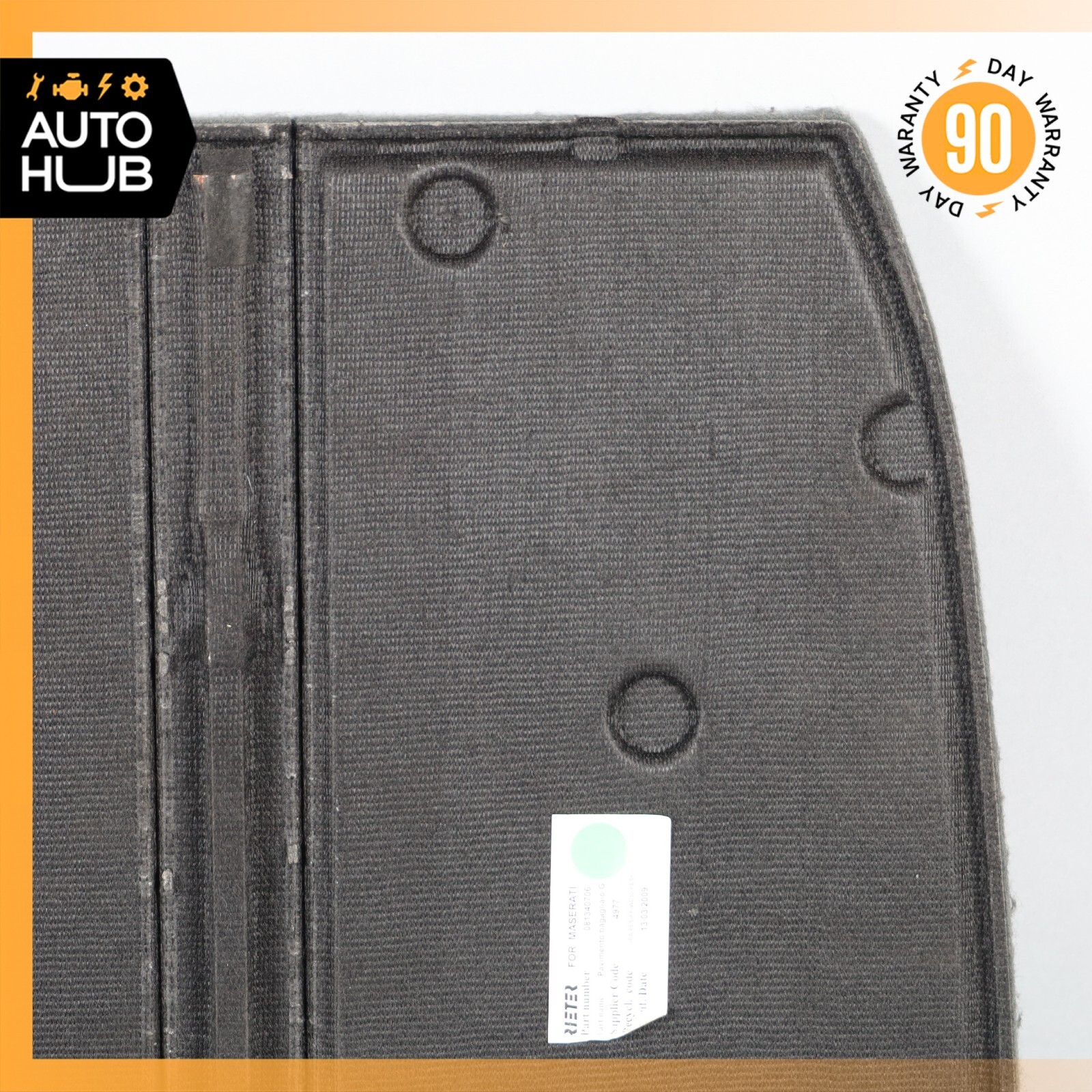08-11 Maserati GranTurismo M145 Rear Trunk Floor Carpet Cover Panel Gray OEM