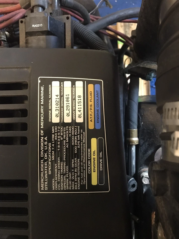 99 Mercury Marine MerCruiser 7.4 MPI 454 V8 Engine NO SALT Drop In Ready 415 HRS - Image 2 of 4