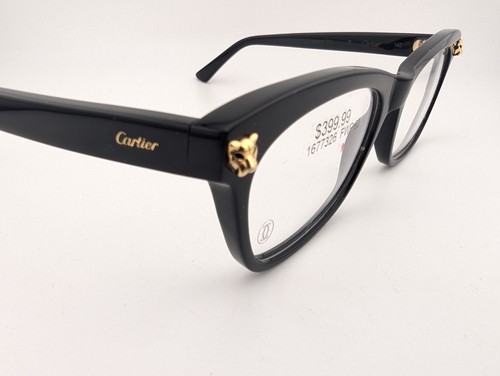 Cartier Eyeglasses, Frames Only, CT0144O 001 Black, 52-18-140, Plastic, Italy - Picture 18 of 19