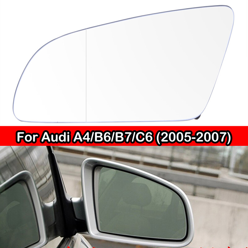 Rearview Mirror Glass Left Driver Side Heated for Audi A3 8P A4 A6 C6