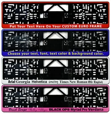Custom European / German License Plate Frame