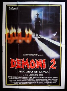 M148 MANIFESTO 4F DEMONI 2 L'INCUBO RITORNA HORROR LAMBERTO BAVA DARIO ARGENTO