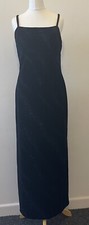Wallis Evening Dress 10 Sparkle Occasion/Party Shiny Sleeveless Pencil Navy