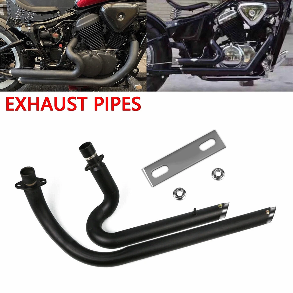 Sistema de tubos de escape Shortshots para Honda Shadow Steed 600 VLX600 VT600 VLX400 Foto 3 de 4
