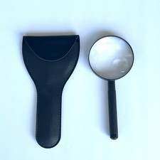 Metal Frame Optical Acryic 3.5x, 6x Lens Reading Magnifying Glass with Case