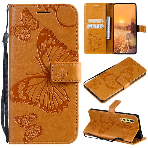 Butterfly Embossed PU Leather Flip Wallet Case Cover for LG K12 Plus K10 V30 V50 - Picture 17 of 20