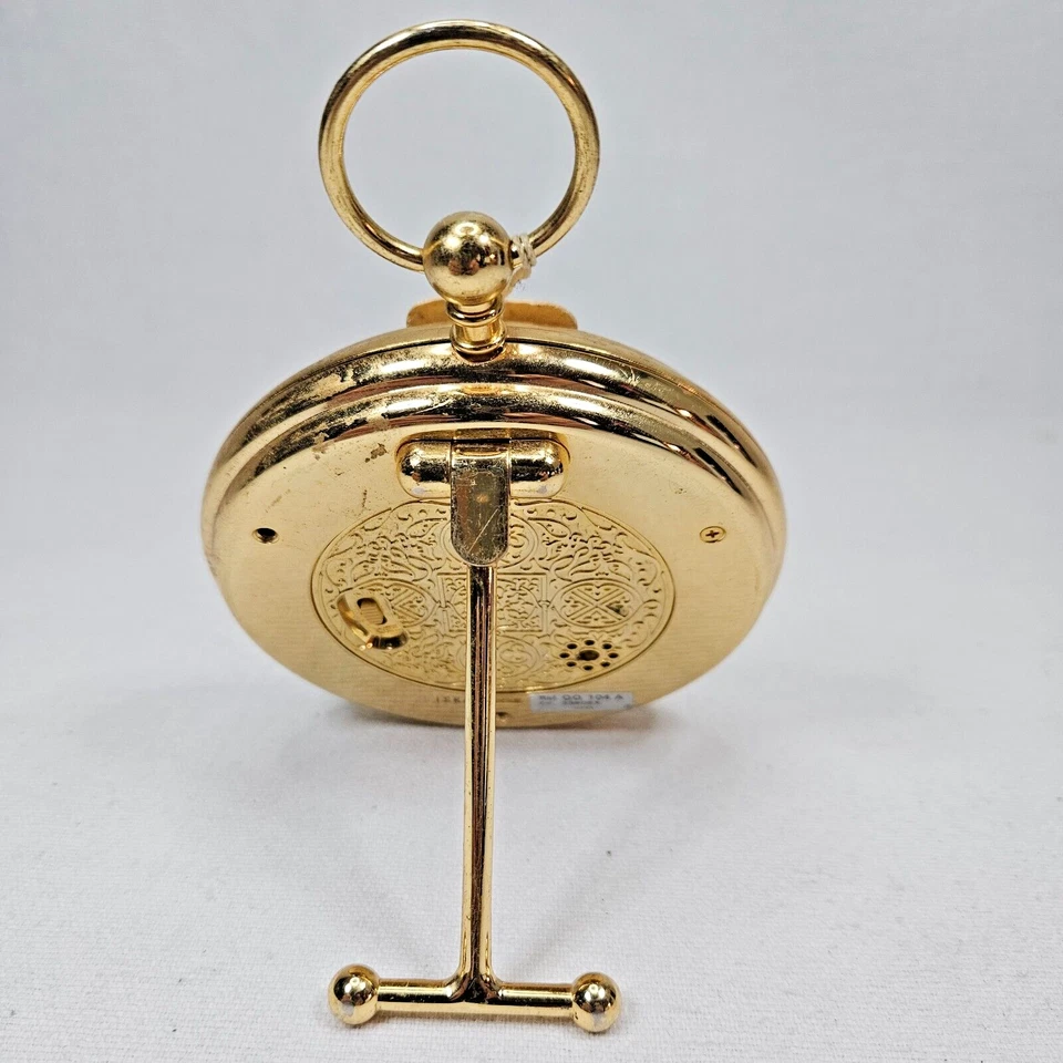 Seiko Desk/Table Alarm Clock Oversized Pocket Watch Metal Case QQ 104 A - Parts - Image 4 of 4