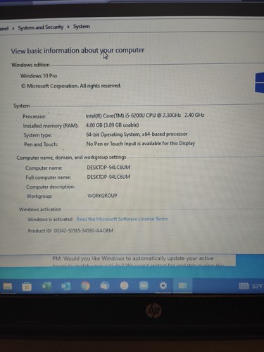 HP 250 G2 15.6" Laptop Intel i5 6Gen 4G RAM 256Gb SSD win10 Pro tax inv Express - Picture 6 of 6