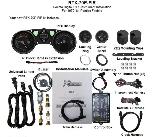 Dakota Digital 1970-81 Pontiac Firebird Retrotech Gauge System RTX-70P-FIR-X New - Picture 8 of 19