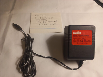 ozito SH-DC15V400 power adaptor 15V 400mA with 5.5mm plug, black | eBay