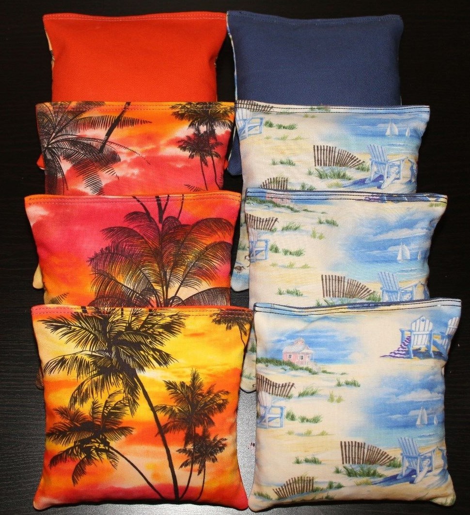 TROPICAL Island Paradise Cornhole Bean Bags ACA Regulation