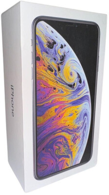 Apple iPhone XS MAX Verpackung Leerbox Box Karton Silber 512GB A2101