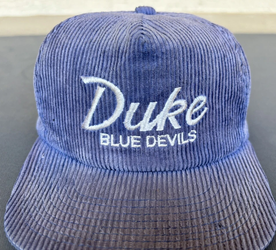 Vintage 90s Duke Blue Devils Sports Specialties Script Hat Cap The Cord Youth - Image 4 of 4