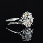 Wedding Diamond Ring 950 Platinum Oval 2 Ct E F VS IGI Lab Grown Size 6 7 8 — photo 5