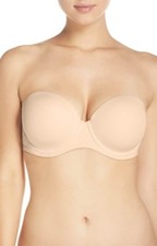 New WACOAL 854119 Beige Red Carpet Strapless Bra size 34DD