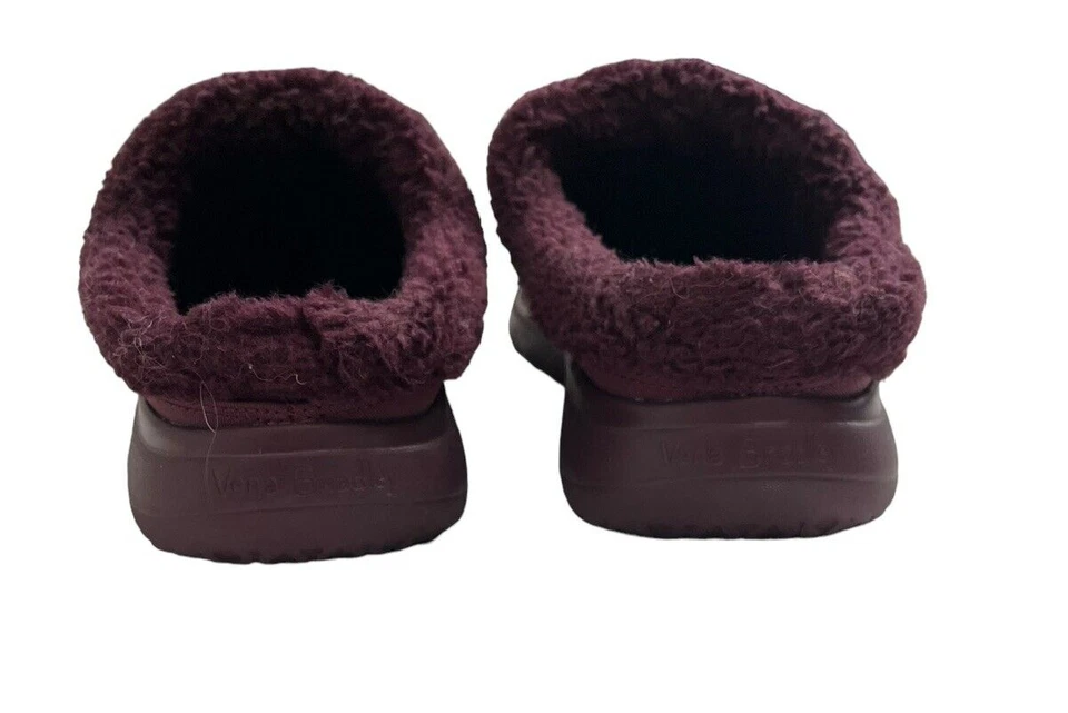 Zapatillas zueco acolchadas Vera Bradley forro de piel sintética púrpura para mujer talla 8 Foto 3 de 4
