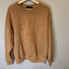 Junk Food Sweatshirt Men XL Miller High Life Beer Brown Long Sleeve Crew Neck