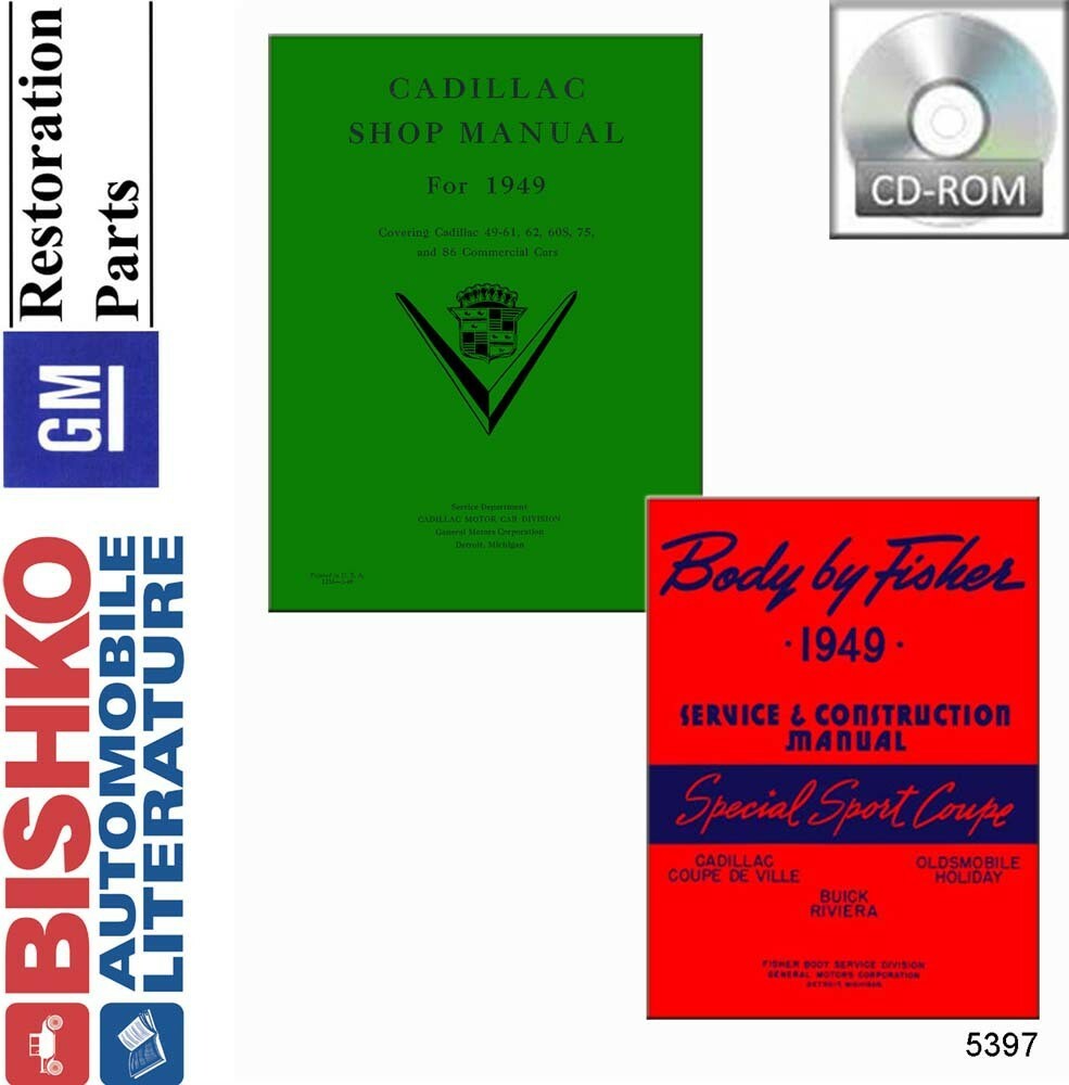 1949 Cadillac ALL MODELS FISHER BODY Factory Shop Service Manual CD-image