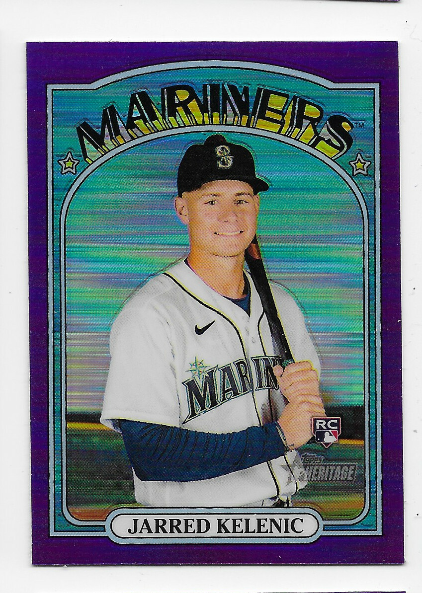 2021 Topps Heritage High Numbers Chrome Purple Jarred Kelenic RC Seattle Mariner