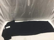 J726 FLOUNCE LONDON Maternity Shirt Sleeve Midi Dress Black Womens Size 10