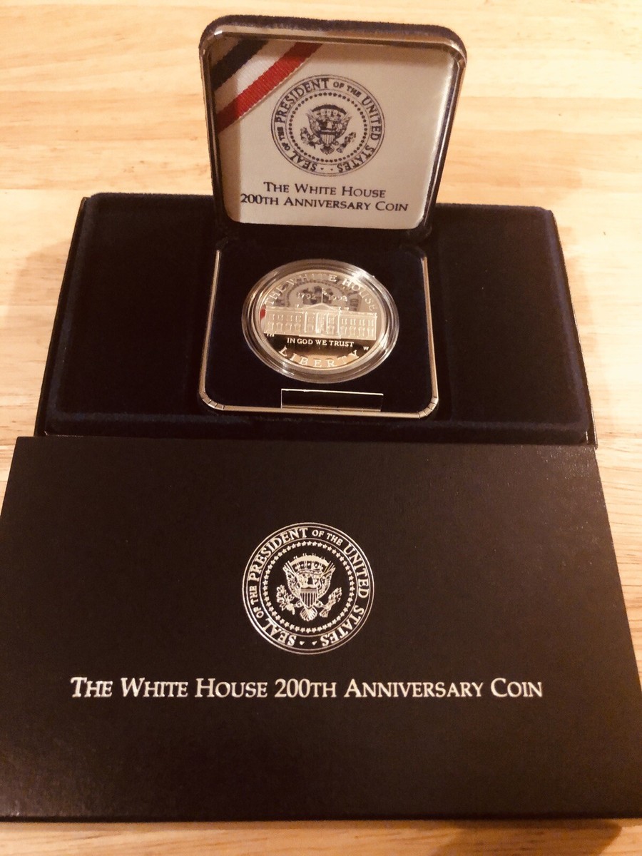 Set Of 3 White House 200th Anniversary Silver Coin Proofs Cases