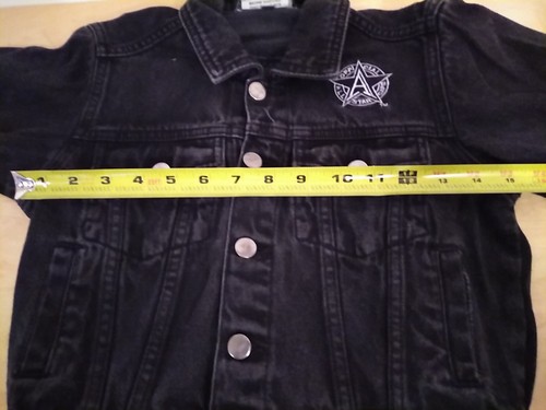 Vintage 1995 Official All Star Cafe NYC Black Denim Jean Jacket Kids Small S/6 - Picture 9 of 11