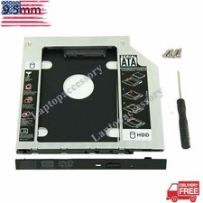 9.5mm Universal Hard Drive Caddy CD/DVD-ROM For SATA 2nd HDD SSD Optical Bay New