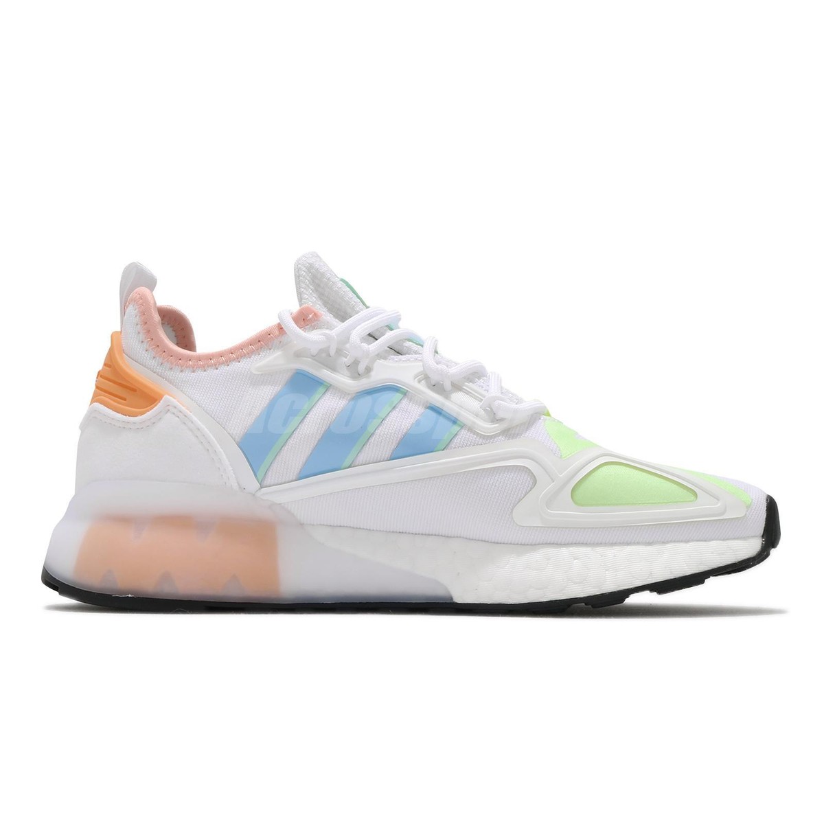 adidas Originals ZX 2K BOOST W White Blue Pink Orange Women Casual