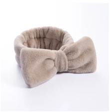 Women  s Solid Bow Headbands: Coral Fleece, Spa, Makeup, Wash Face, Hair Wrap